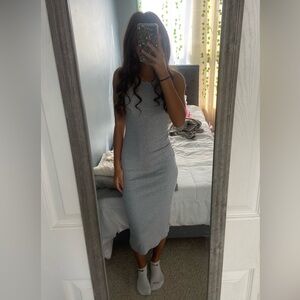 Light gray cotton comfy dress